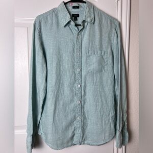 Mens J.Crew Baird McNutt Linen Slim Button Down Shirt